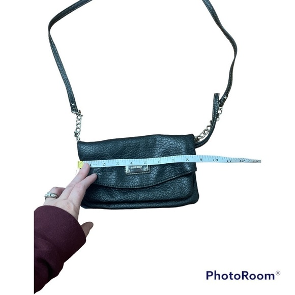 NINE WEST black faux leather crossbody purse - Picture 5 of 6